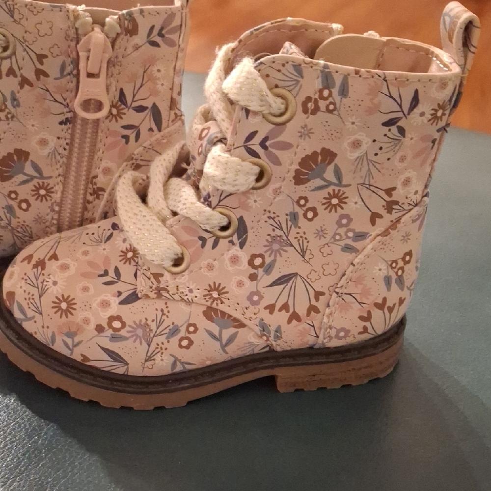 Cat & Jack Floral Kids Boots - NEW